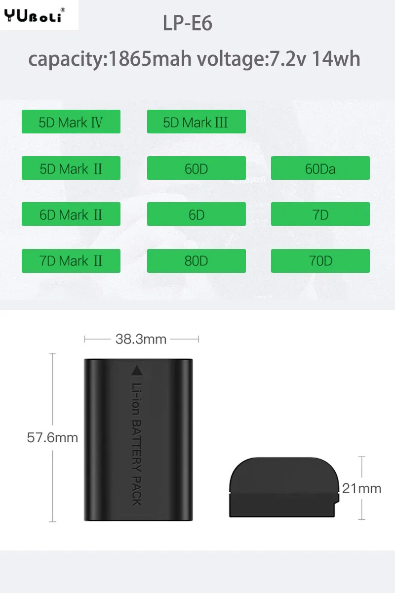 LP-E6 LP-E6N lp e6n LP E6 Батарея для цифровой однообъективной зеркальной камеры Canon EOS 6D 7D 60D 60Da 70D 80D 5DSR 7D Mark II 5DS 5D Mark II 5D Mark III 5D Mark IV