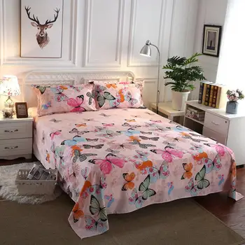 

50 Home Textile Cotton Bed Sheets Bedsheets Queen Sheet Full Fitted Pillowcase Bedding Linen Sheets No King