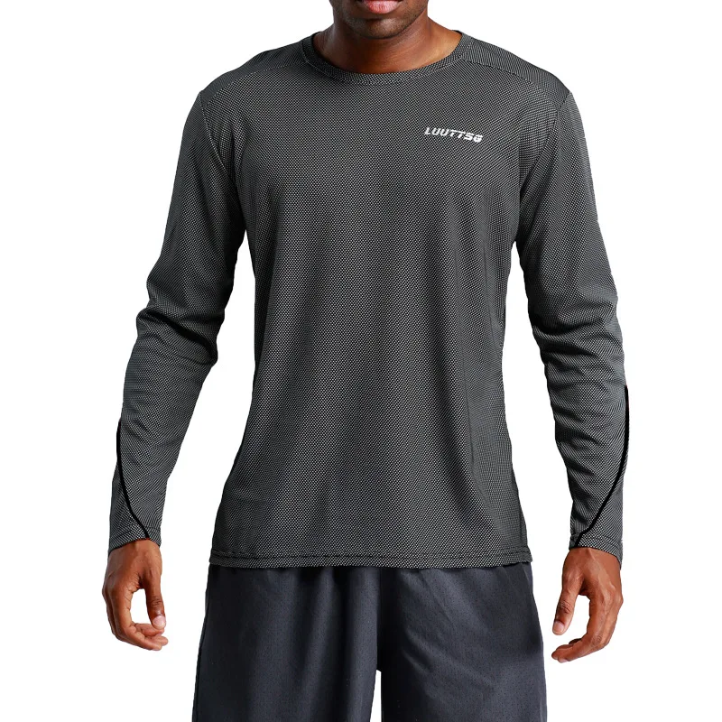Camiseta deportiva de manga larga para hombre, camisa de tela transpirable suelta para gimnasio, ropa deportiva de secado rápido, para correr, de entrenamiento de Fitness AliExpress