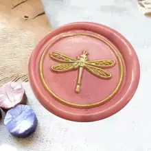 Стрекоза воск печать штамп-милый Стрекоза уплотнения набор восковой-индивидуальная восковая печать штамп Свадебный Воск уплотнение из древесной бумаги коробка набор