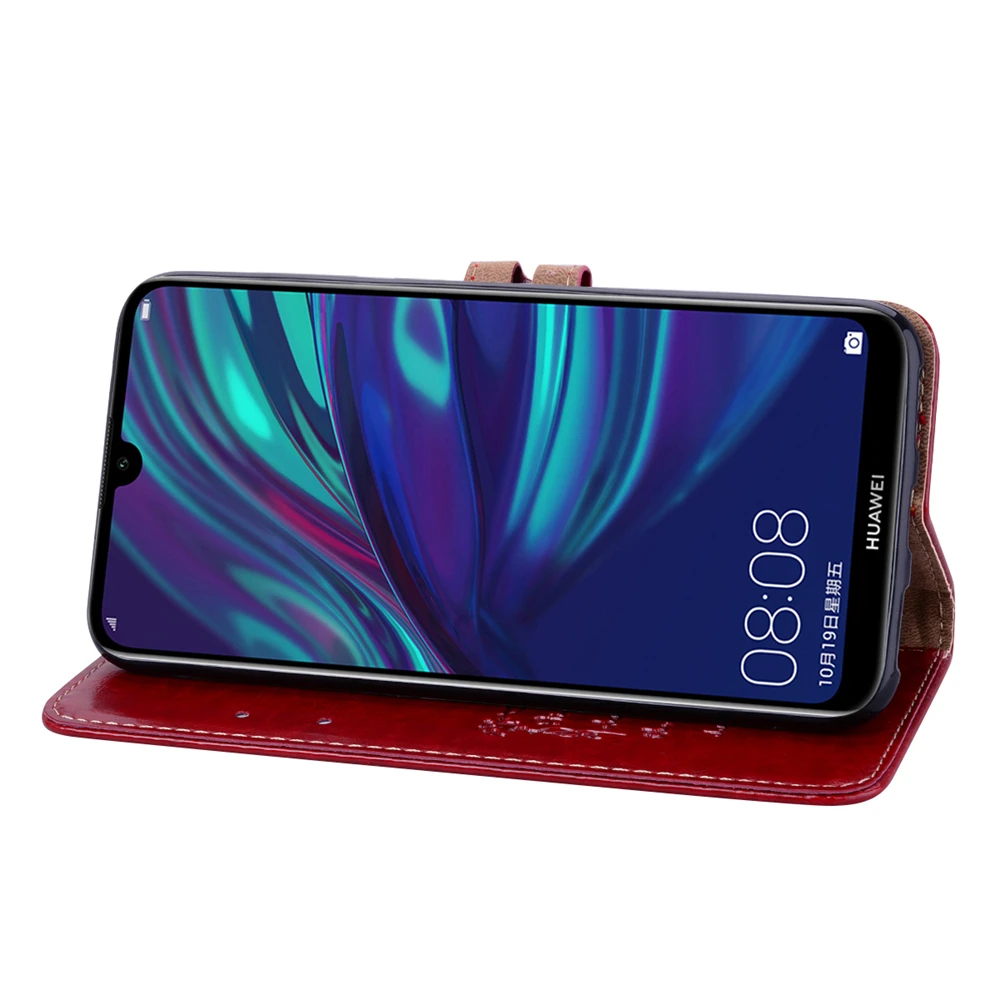 Роскошный деловой флип кошелек чехол для Huawei Y5 Y6 Y7 2020 Y3 Pro 2017 2018 Y9 Prime 2019 кожаный