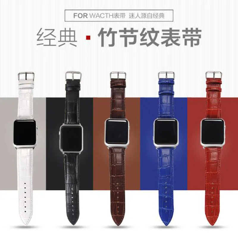 Кожаный ремешок для часов с крокодиловым узором ремешок для apple watch series 5 4 3 2 1 Swift кожаный ремешок для iWatch Наручные Классические ручной работы