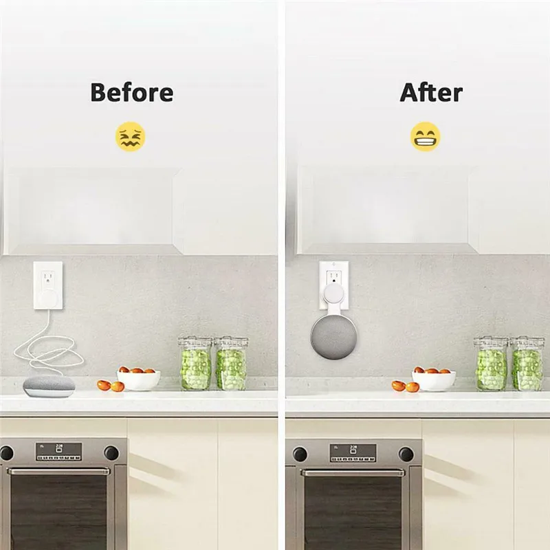 Настенная подставка для розеток держатель голосового помощника Google Home
