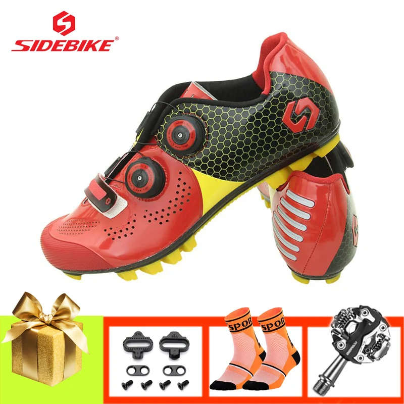 Sidebike Cycling Shoes Men Carbon Fiber Sole Mountain Bike Shoes