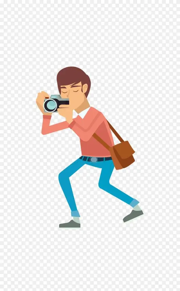 摄影 摄影师 绘画 摄影师摄影插图-摄影人