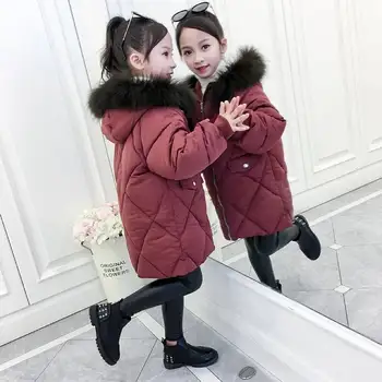 

Fashion New Cute Casual Baby Girls Kids Hooded Parkas Coat Zipper Jackets Autumn Winter Warm Children Parka Outwear 3 Colors
