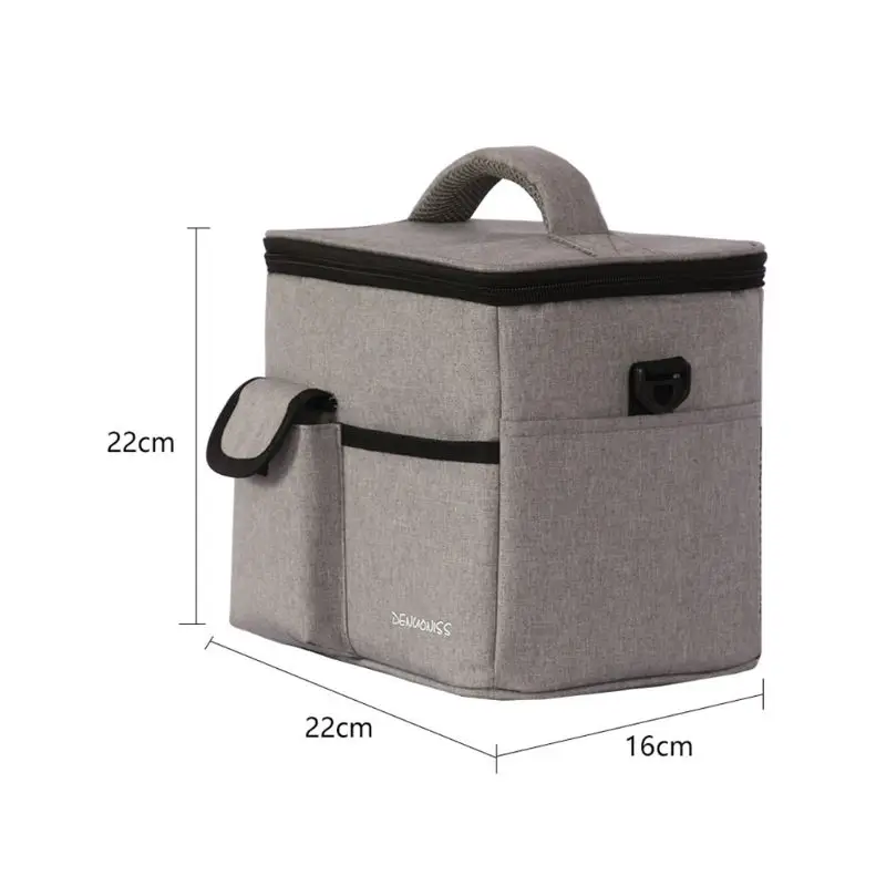 Portable Insulated Thermal Cooler Lunch Box Tote Picnic Storage Shoulder Bag Pouch