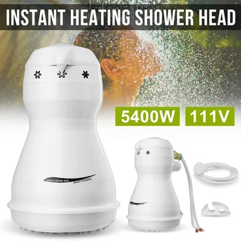 

5400W 110V/220-240V High Power Electric Shower Head Instant Water Heater W/Hose Bracket Bathroom Home