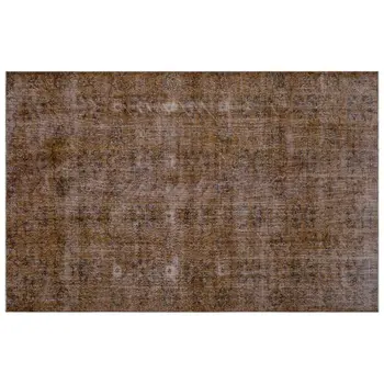 

Handmade Brown Vintage Overdyed Turkish Area Rug 202x318 Cm-6'8''X10'5''