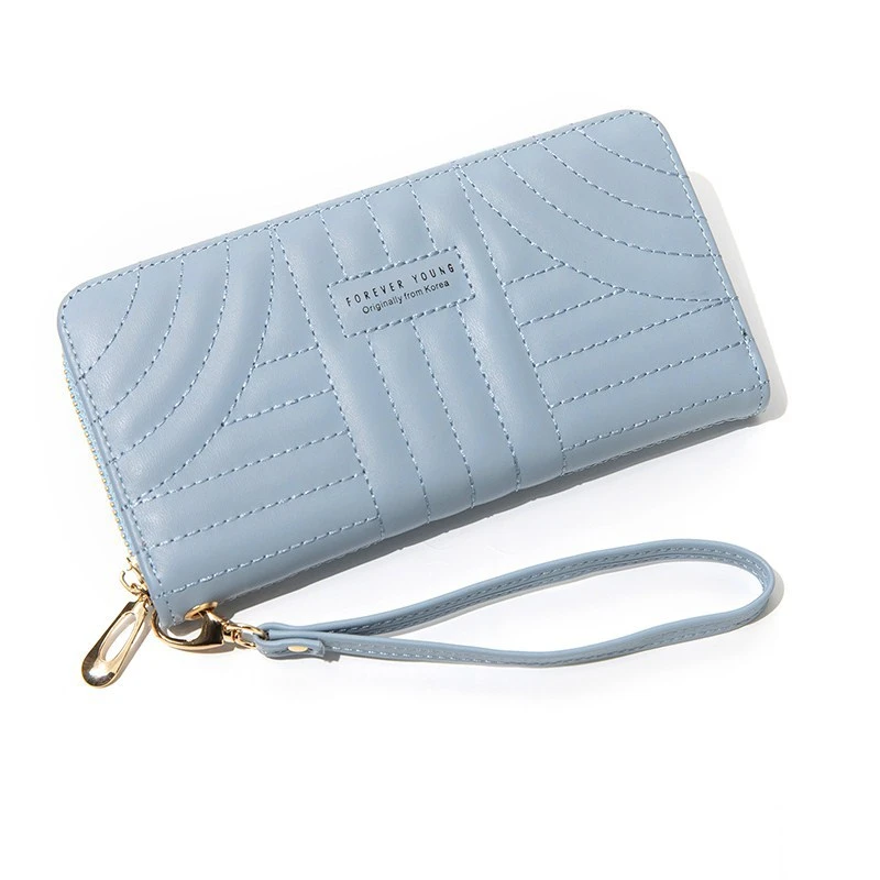Billeteras de 3 piezas para mujer, cartera con bordado de PU, tarjetero largo Color mixto|Carteras| - AliExpress