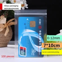 Ziplock Bag Transparent Plastic Bag Plastic Packaging Bag Thickened 7X10cm 100pcs Food Sealing Pocket Fresh-Keeping Plastic Bags