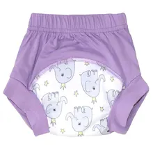 Pantalones de entrenamiento para bebé, 92% algodón, 8% licra, PUL impermeable y 2 capas de microfibra, 10 unids/lote