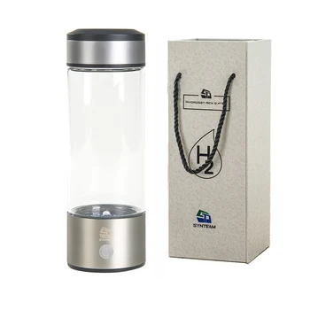 

New Brand Water Ionizer 380ml Glass Hydrogen Water Bottle Alkaline Healthy Water Maker High Quality Hydrogen Generator WAC012