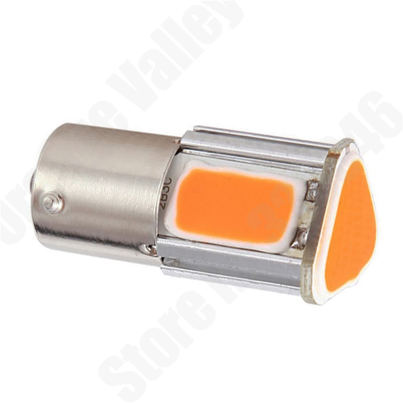 2 шт. P21w Ba15s 1156 COB авто светодиодные лампы спереди и сзади сигнальные Хвост