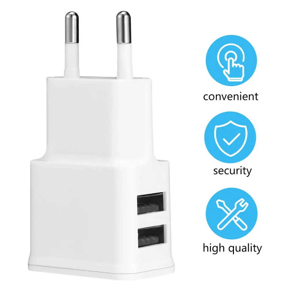 Новое поступление 2A двойной 2 порта USB ЕС настенный адаптер питания для samsung iPhone htc MOTO идеальный-белый