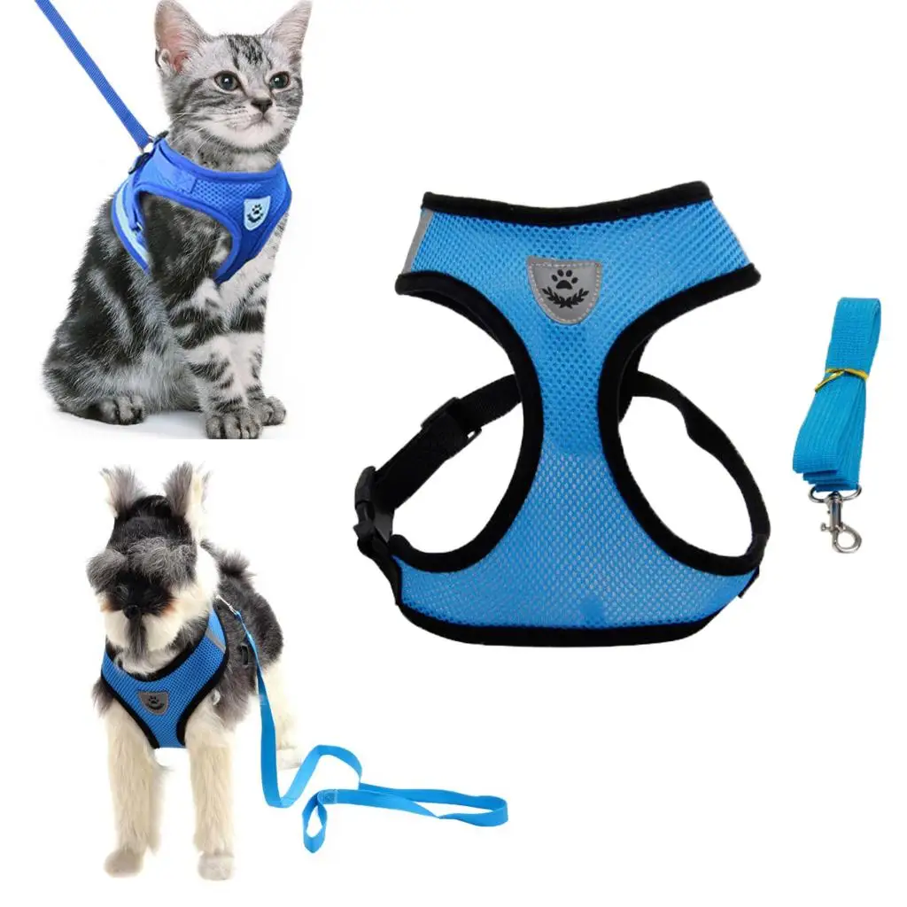 Pet Control Harness for Dog Cat Soft Mesh Safety Strap Vest with Handle S M