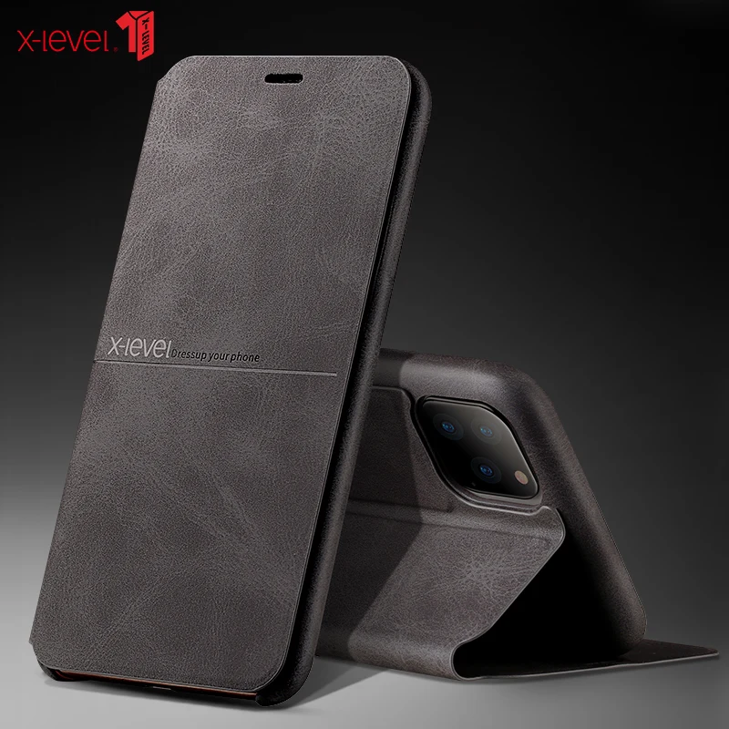 Высококачественные Кожаные чехлы X Level для нового iPhone 12 mini 11 Pro XS Max XR 8 7 Plus защитный