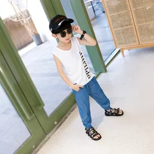 Ковбойские противомоскитные штаны для мальчиков лето г., весна-лето, тонкие детские противомоскитные штаны западный стиль, Весенняя Новинка для малышей