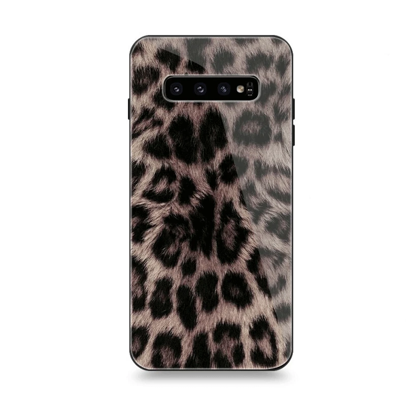 Мобильный чехол для телефона Стекло для samsung A10 A20 A30 A40 A50 A60 A70 S7 край S8 Plus Note 8 9 S10 крышка с леопардовым принтом классные - Цвет: G4