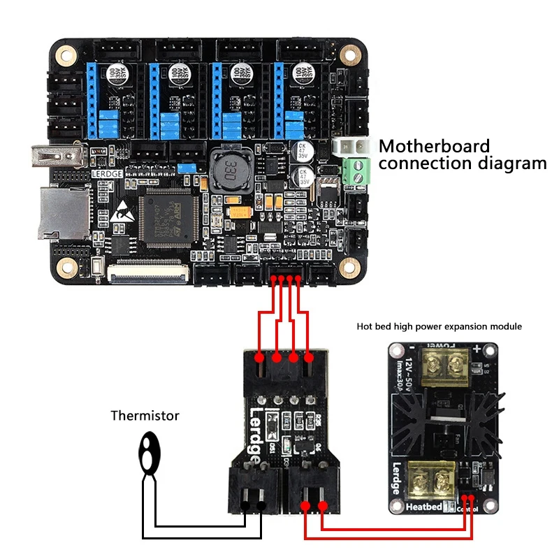 HOT-LERDGE материнская плата Горячая кровать расширения Интерфейс адаптер модуль Lerdge контроллер запчасти