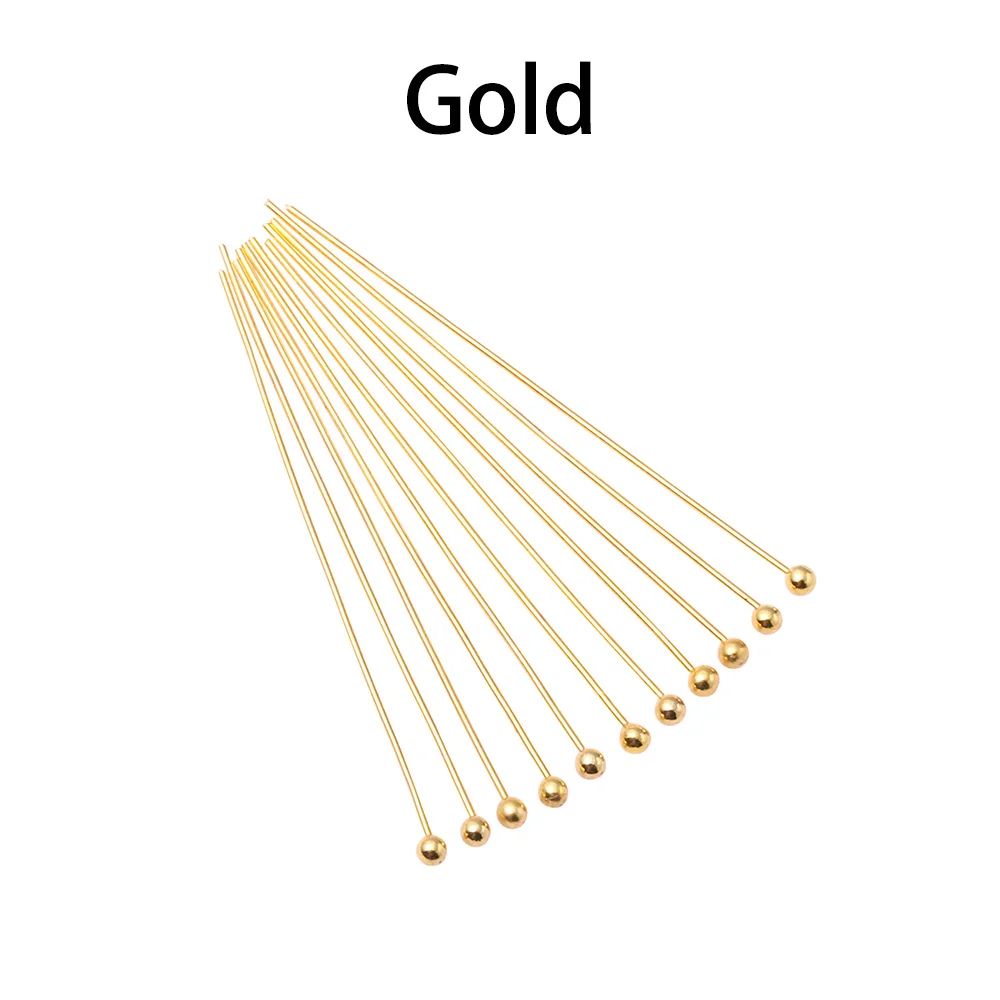 200pcs Gold Eye Head Pins 16 20 25 30 35 40 45 50 mm Metal Eye Pins  Connector For Diy Earrings Jewelry Making Findings - Price history & Review, AliExpress Seller - Ym Store