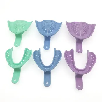 

6Pcs Colorful Dental Impression Trays Plastic Materials Teeth Holder