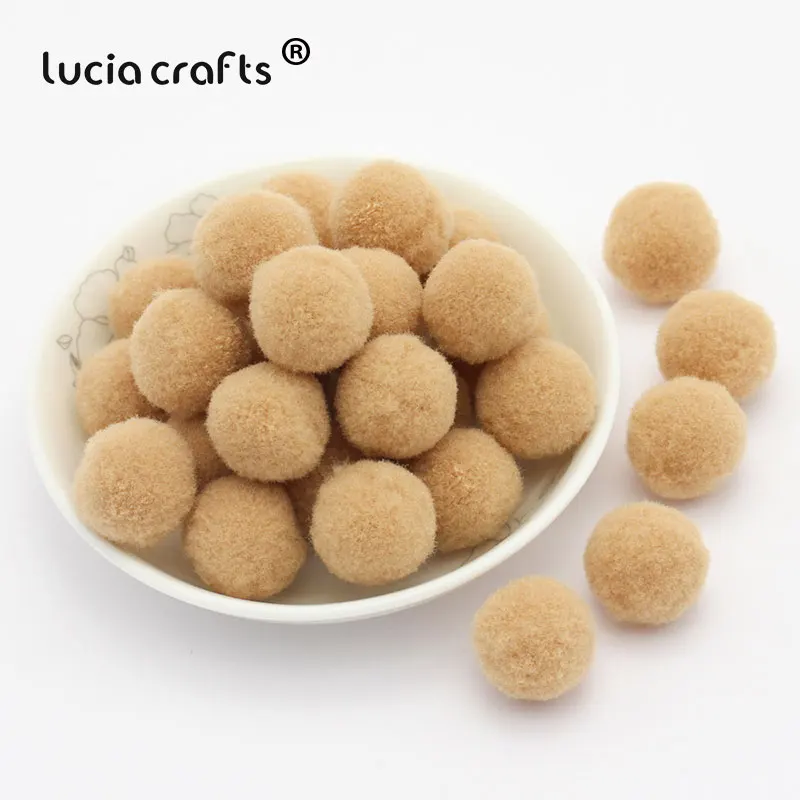 Lucia Crafts 36 шт./лот 25 мм разноцветные варианты помпон мех поделки DIY мягкие помпоны Свадебные украшения J0904