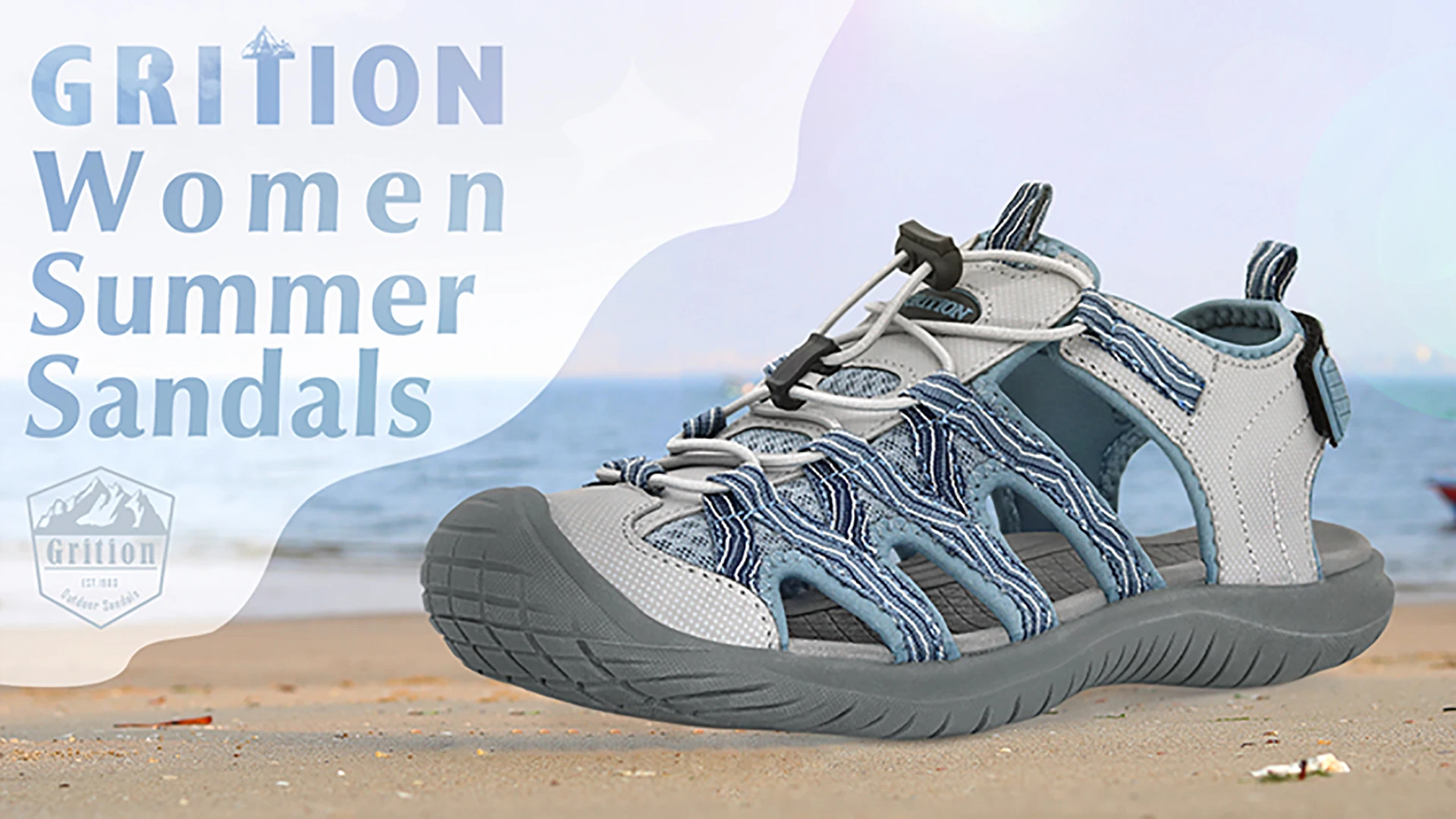 GRITION Women Platform Wedges Beach Sandals Trekking Outdoor Hiking Shoes Summer Flat Casual Sport Sandal 2021 New Fashion 36-41