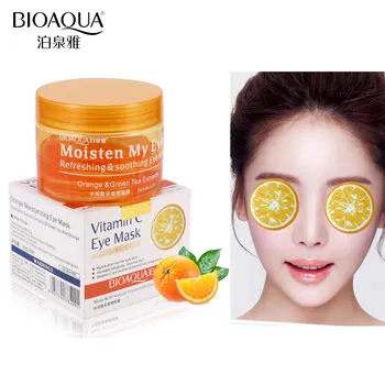

BIOAQUA Brand Orange Refreshing & Soothing Eye Mask Skin Care Moisturizing Anti-wrinkle Anti-aging Remove Dark Circle Eye Masks