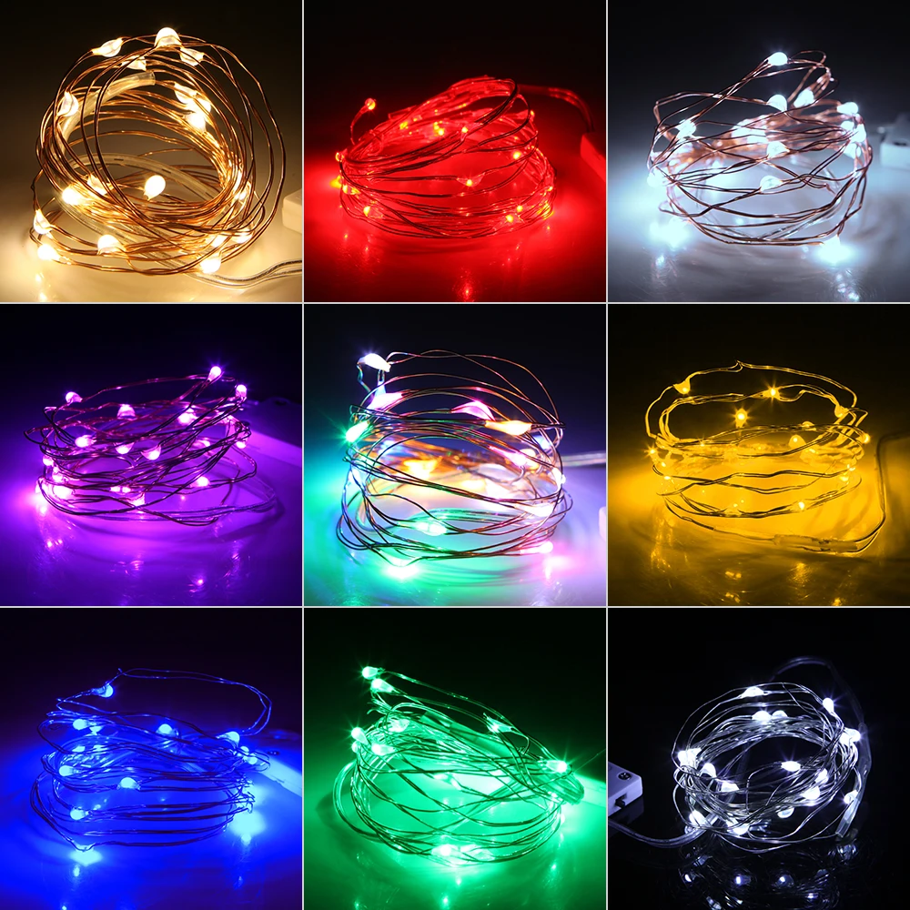 20LED медная проволока светящиеся огни водонепроницаемые мини светодиодные
