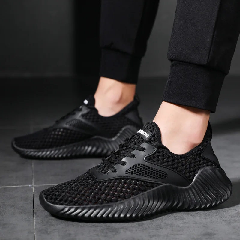 

Large Size Athletic Shoes MEN'S SHOES Korean-style chao fei Woven Sports Footwear Couples Hollow out Breathable Running Shoes