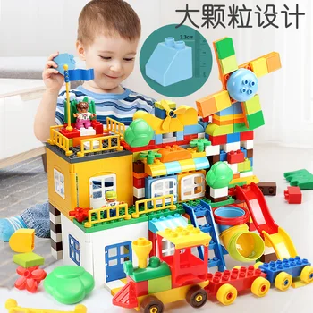 

Large particle windmill building baby building DIY assembled animal toys puzzle early education cognitive boys and