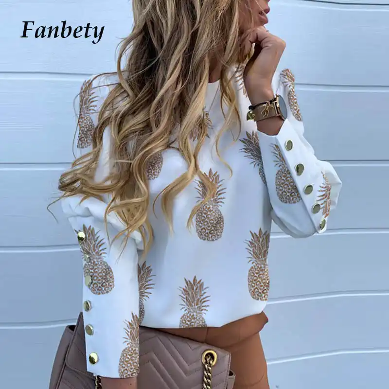 Puff shoulder blouse long sleeve Clearance