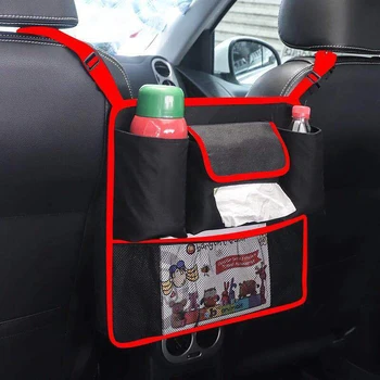 

Car Backseat Organizer Universal Automobile Seat Back Storage Bag Stowing Tidying Box Multifunction Organizers Black Red