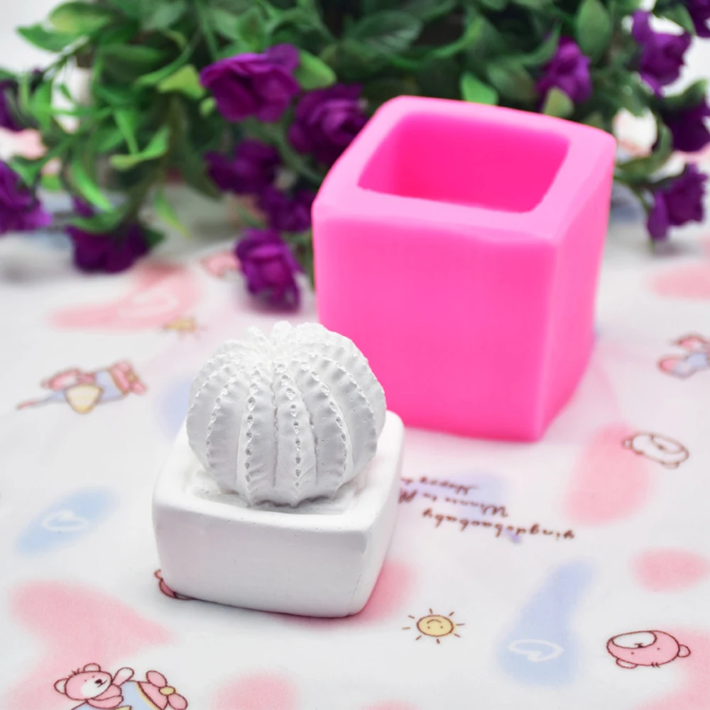3D кактус формы силиконовые DIY гипса духи плесень воск для ароматерапии Плесень