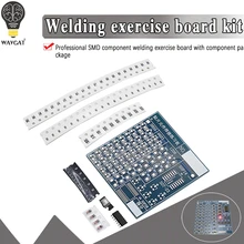 DIY PCB Placa de Circuito Placa De Prática De Solda SMT SMD Kit DIY Fanny Habilidade Treinamento Terno 77PCS componentes Eletrônicos