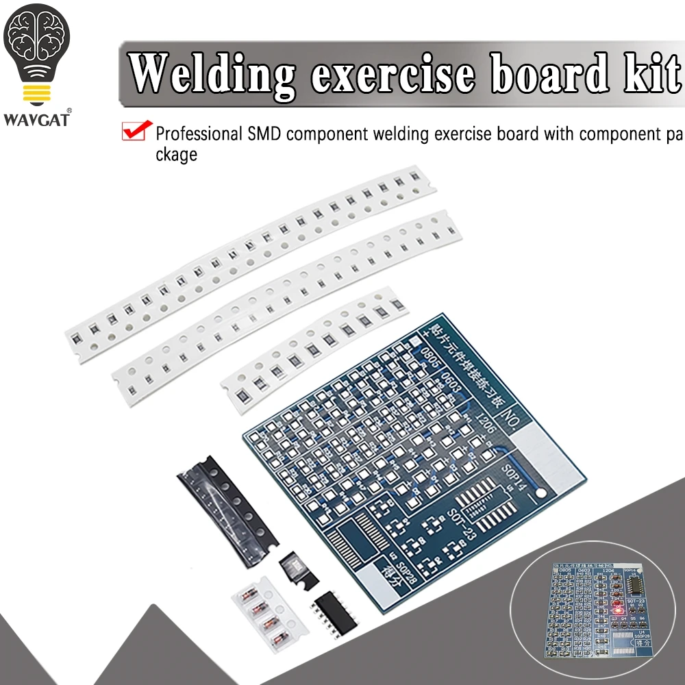 DIY печатная плата SMT SMD паяльная доска Kit Fanny Skill тренировочный электронный костюм 77