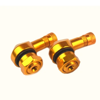 

2pcs CNC Aluminum Alloy Motorcycle 90 Degree Wheel Tire Stem Tubeless Valve Durable In Use