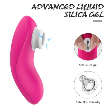 PHANXY Clit Sucker Clitoris Stimulator Nipple Clitoris Massager Female Licking Tongue Sucking Vibrator Adult Sex Toys for Woman 2