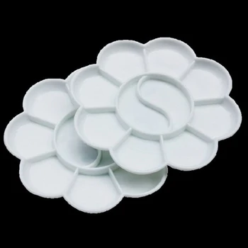 

Flower Shape Plastic Painting Palette Artist Watercolor Gouache Palette Art School Painting Supplies Stationery Art Palette