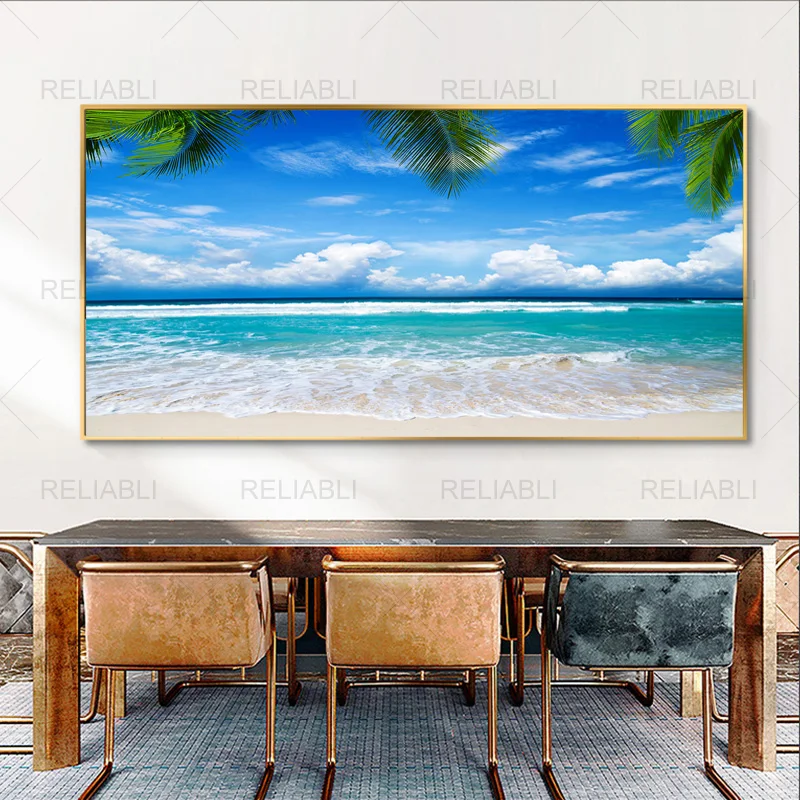 Spiaggia tropicale mare paesaggi poster e stampe su tela pittura paesaggio  marino arte decorazione domestica immagine da parete per soggiorno -  AliExpress