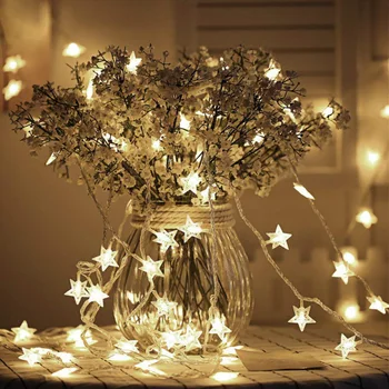 

LED STAR Lights Battery Operated Fairy String Wire Indoor Party Bedroom Lamp New