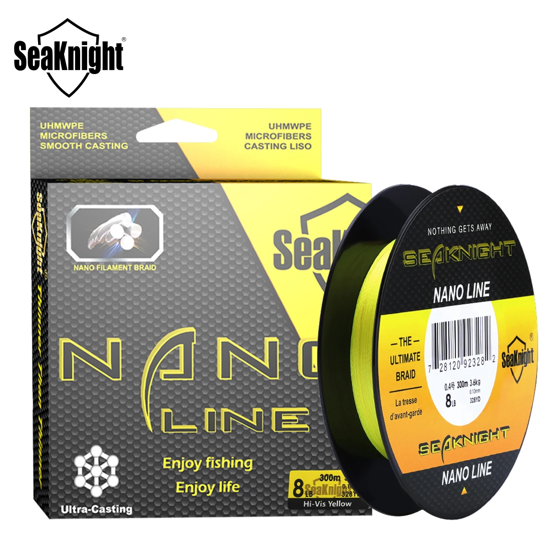 SeaKnight Brand NANO Series Fishing Lines 100M 300M 4 Strands Braided Line Multifilament PE