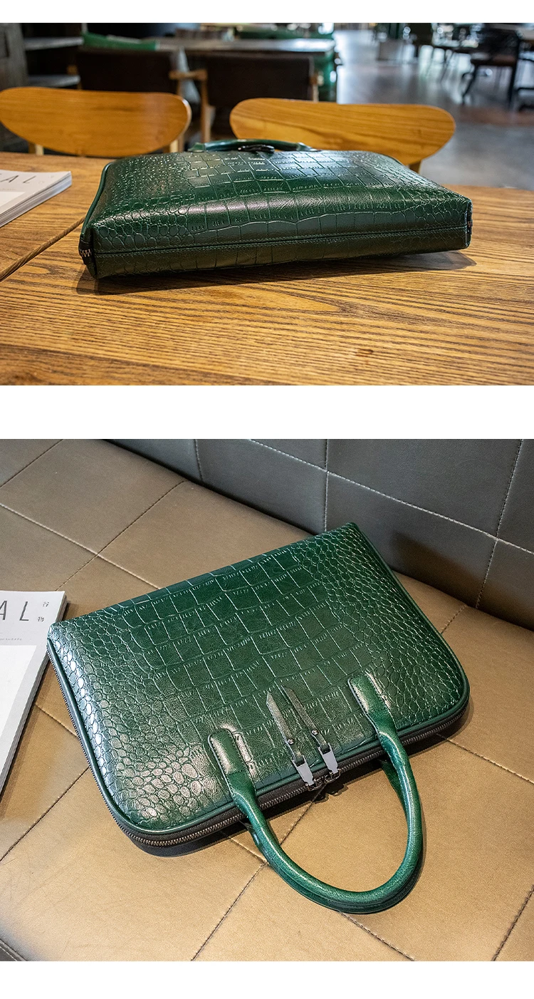 OYIXINGER New Crocodile Pattern Women Shoulder Bag Luxury Genuine Leather Handbag For Women 12