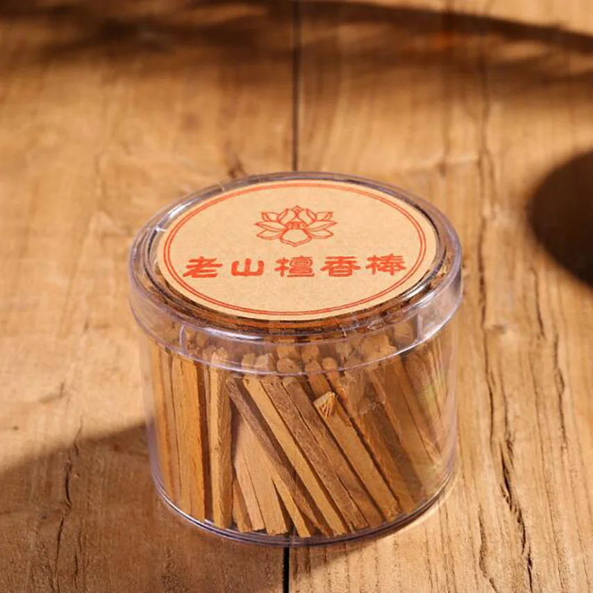 100 pcs/box Natürliche Sandelholz Stick, Gewinde, Platte, Bambus Stick, Weihrauch Geschenk, buddhistischen Familie Dekorationen Hause Duft