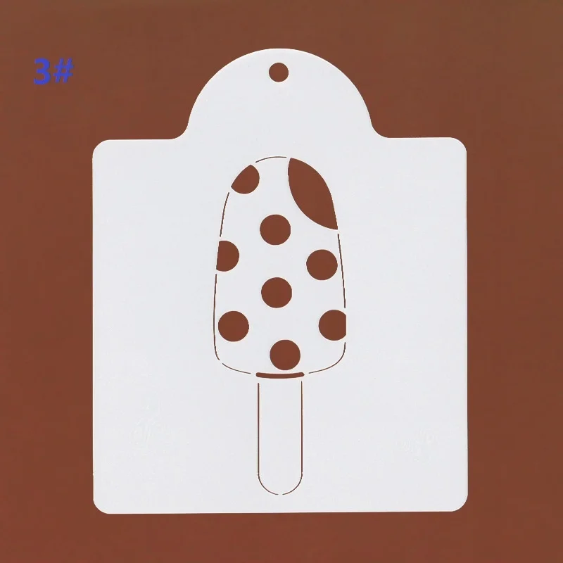 MILIVIXAY леденец металлический резак пластиковый трафарет пирог печенье украшения формы печенье резак для помадки формочка кухонные принадлежности для выпечки - Цвет: Ice Lolly Stencil