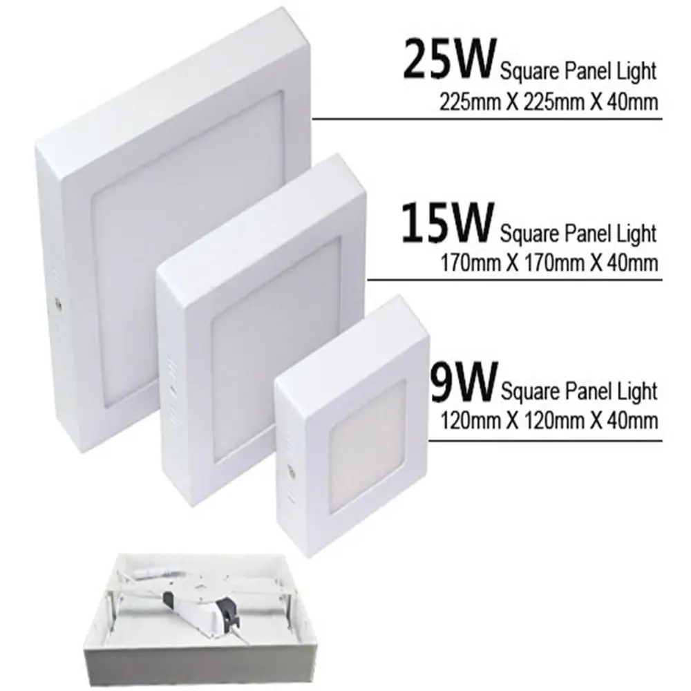 25W 라운드/스퀘어 디 밍이 가능한 Led 패널 조명 표면 통 Led 천장 스포트 라이트 AC 110V 220V + LED 드라이버, 40 개