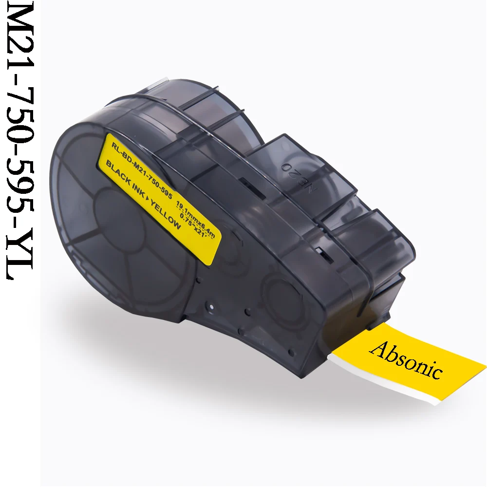 19 1 мм лента для маркировки M21 750 595 черный на белом WT Совместимость с Brady BMP21 PLUS IDPAL