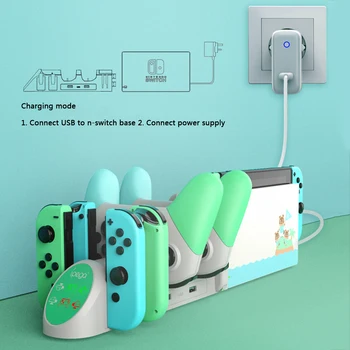 

Dustproof Charging Dock Station Stand PG-9187A Portable Carrying Decor for Nintendo Switch Joy-Con Pro Controller