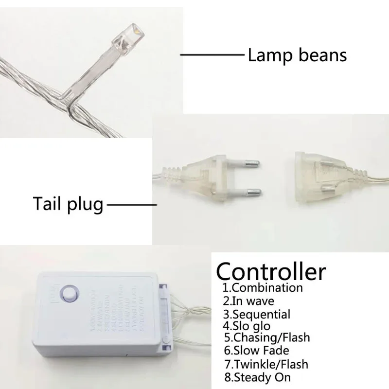 3x3 м гирлянды US/EU Plug Светодиодный Шторы Строка Рождество СВЕТОДИОДНАЯ Гирлянда для Свадебная вечеринка Рождественское украшение праздничное освещение